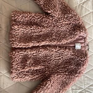 Pink comfy coat bershka